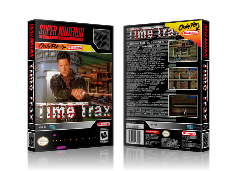 Time Trax Replacement Nintendo SNES Game Case Or Cover β SNES Replacement Game case product image 1