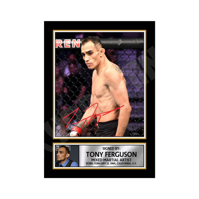 Tony Ferguson Limited Edition MMA Wrestler Signed Print - MMA Wrestling