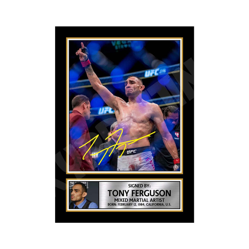 Tony Ferguson 2 Limited Edition MMA Wrestler Signed Print - MMA Wrestling