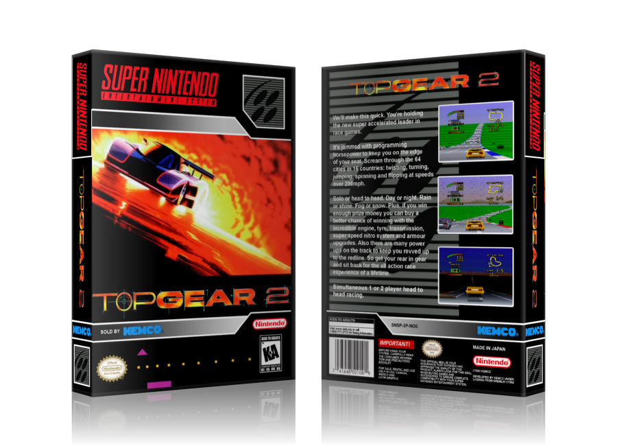 Top Gear 3000 Replacement Nintendo SNES Game Case Or Cover – personalised gift product image 1