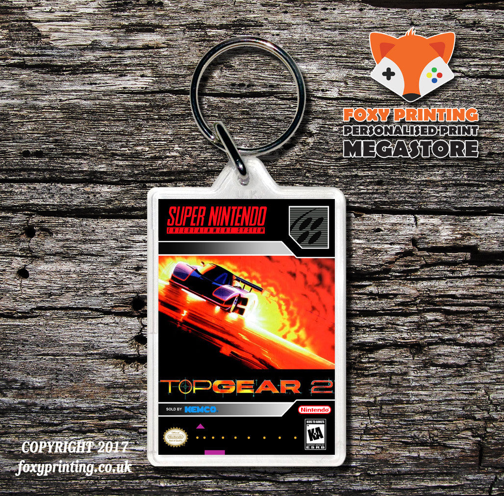 Top Gear 2 Game Inspired Retro Gaming Keyring
