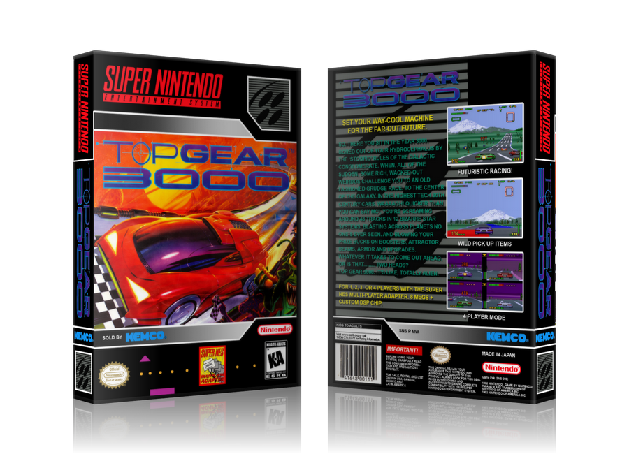 Top Gear Replacement Nintendo SNES Game Case Or Cover – personalised gift product image 1