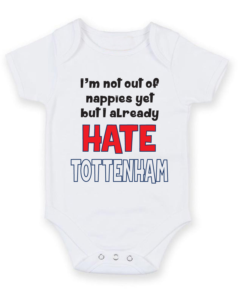 Tottenham Hate Football Fan Baby Grow Bodysuit