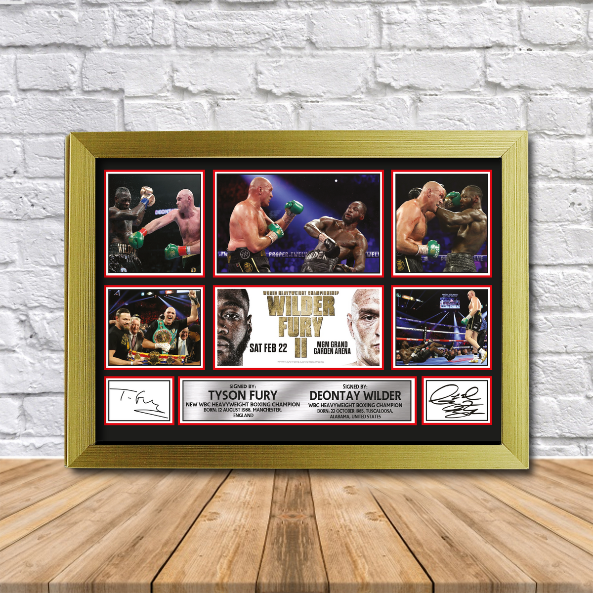 Tyson Fury VS Deontay Wilder 2 Printed Signature Print