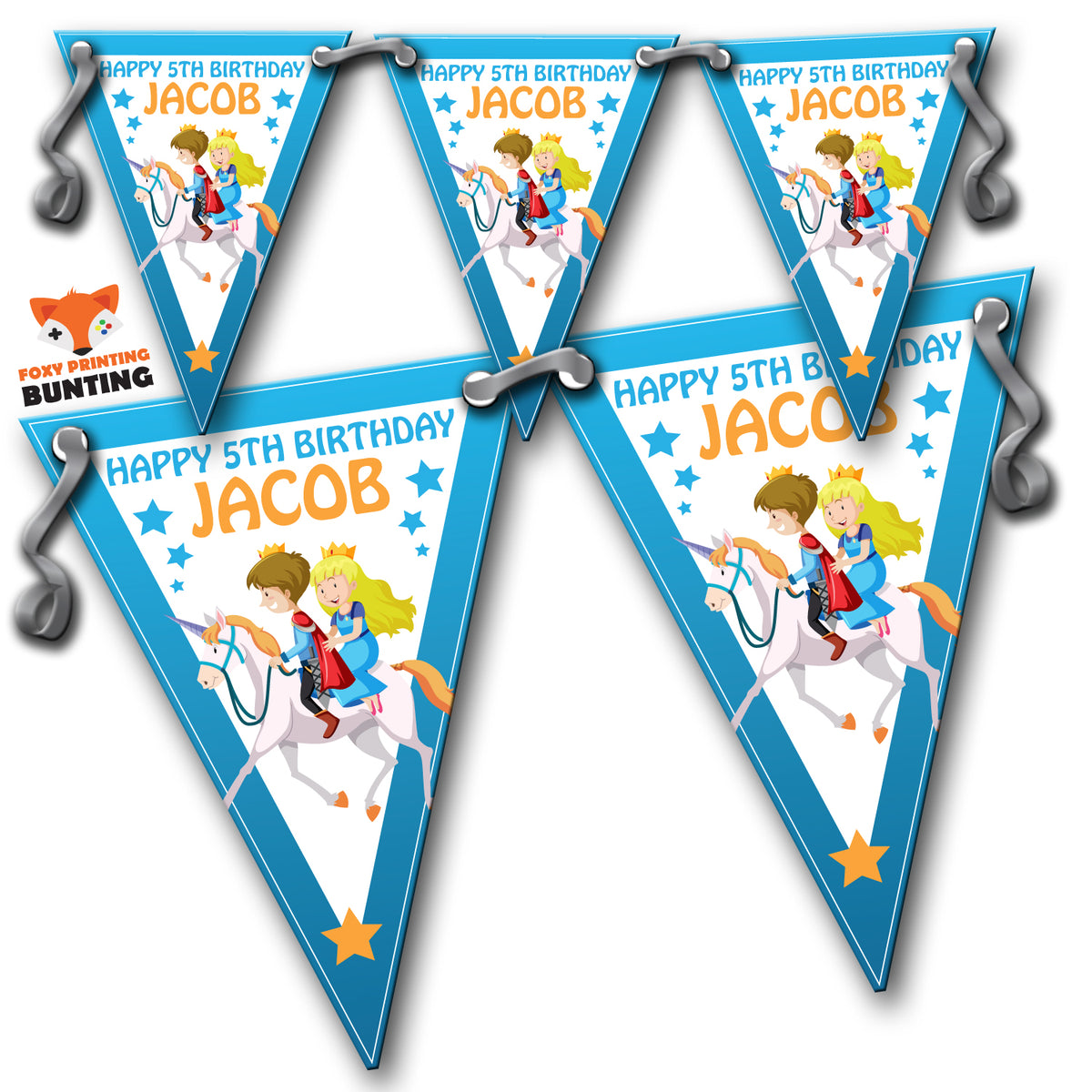 UNICORN HORSE PARTY Bunting Premium Party Decorations (Standard Bunting (14.8cm X 21cm)) β Unicorn Horse Party Bunting