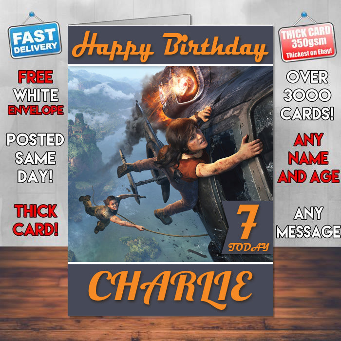 Uncharted The Lost Legacy Inspired Style Game Kids Inspired Birthday Card (SA) – Uncharted The Lost Legacy Game Birthday Card