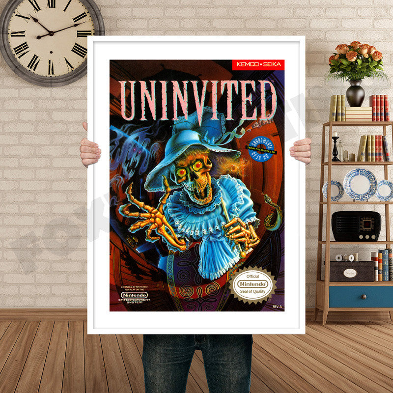 Uninvited Retro GAME INSPIRED THEME Nintendo NES Gaming A4 A3 A2 Or A1 Poster Art 606