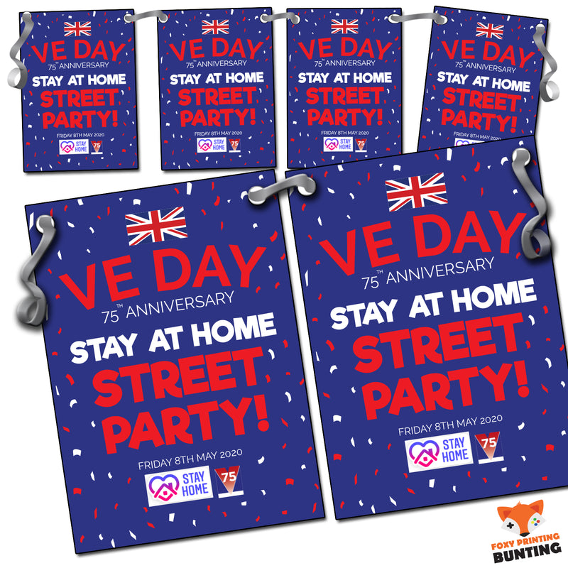 VE Day 2020 Party Bunting Design 1 (Price Per Metre)
