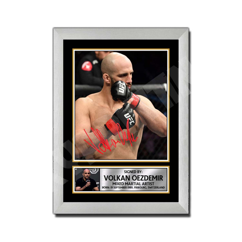 Volkan Oezdemir Limited Edition MMA Wrestler Signed Print - MMA Wrestling