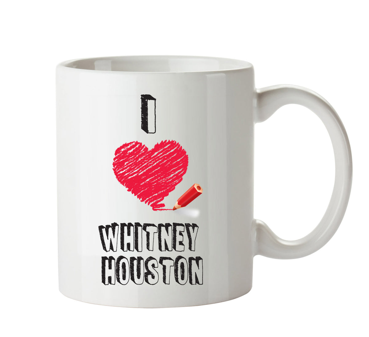 I Love WHITNEY HOUSTON Celebrity Mug – printed mug product image 1
