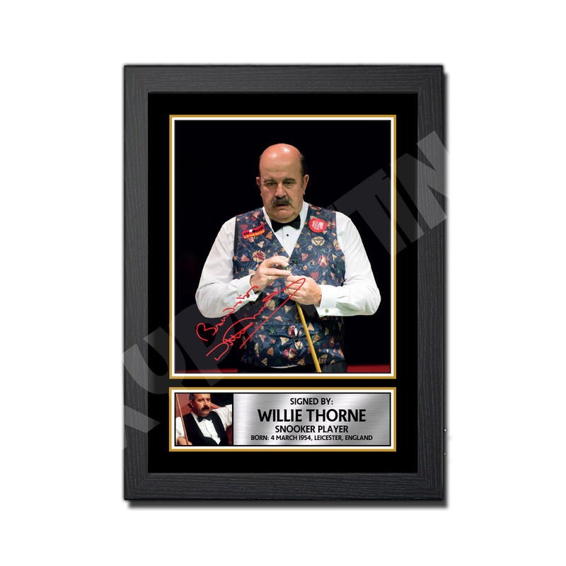 WILLIE THORNE Limited Edition Snooker Player Signed Print - Snooker