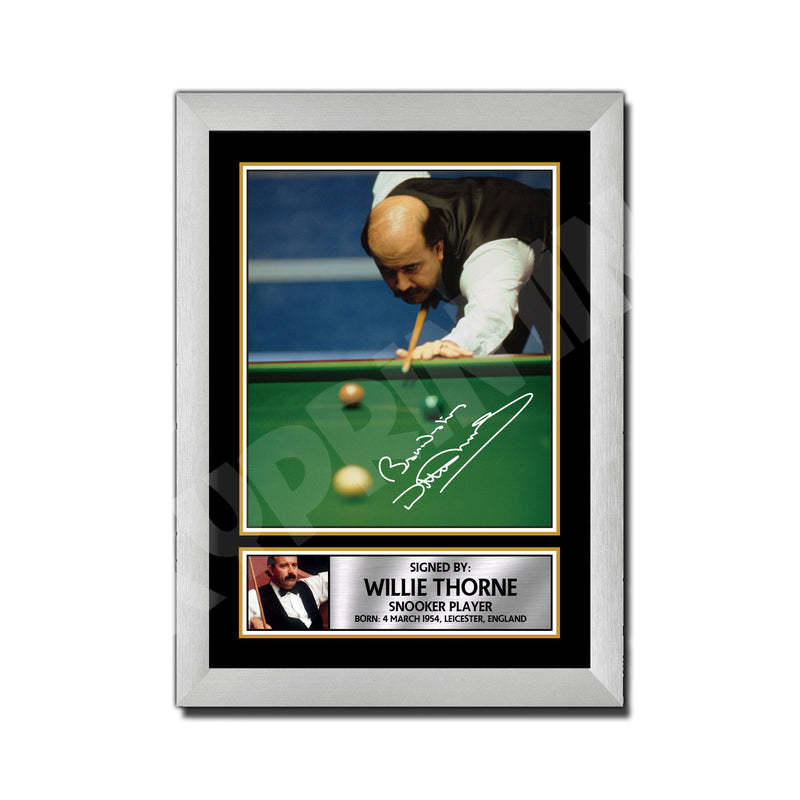 WILLIE THORNE 2 Limited Edition Snooker Player Signed Print - Snooker