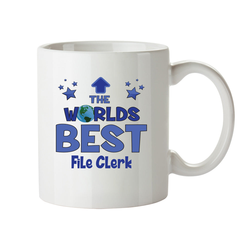 Worlds Best File Clerk Mug - Novelty Funny Mug β printed mug product image 1