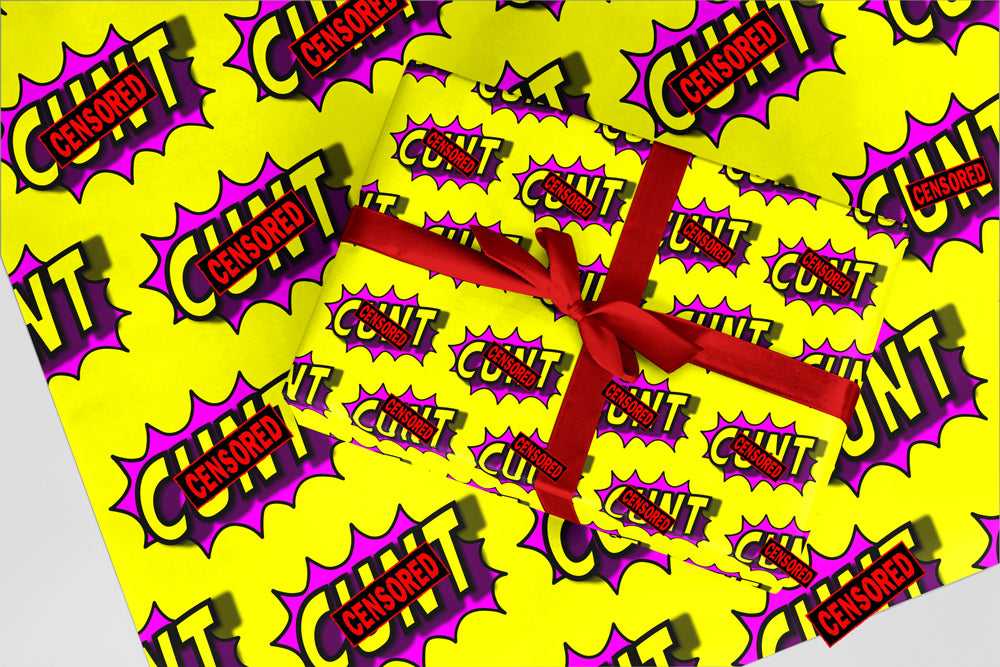 Rude Wrapping Paper 07 Cxxx Funny Christmas and Birthday Gift Wrap