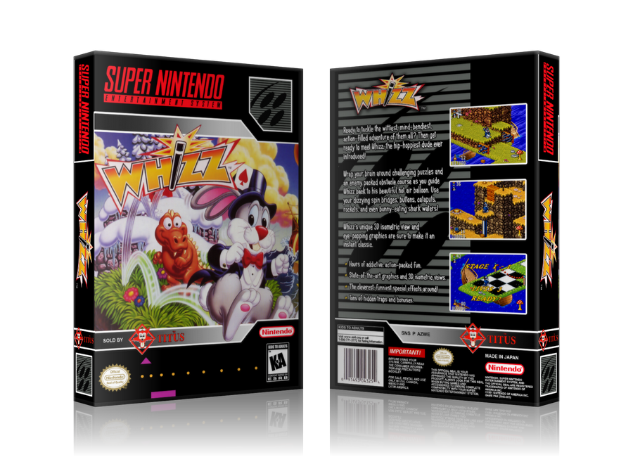 Whizz Replacement Nintendo SNES Game Case Or Cover – SNES Replacement Game case product image 1