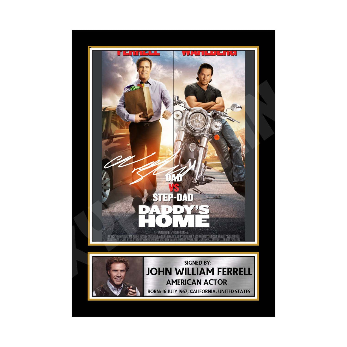 Will Ferrell 2 Movie Printed Signature Print – A1 Print Only