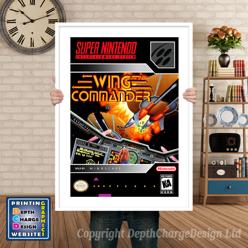 Wing Commander Super Nintendo GAME INSPIRED THEME Retro Gaming Poster A4 A3 A2 Or A1