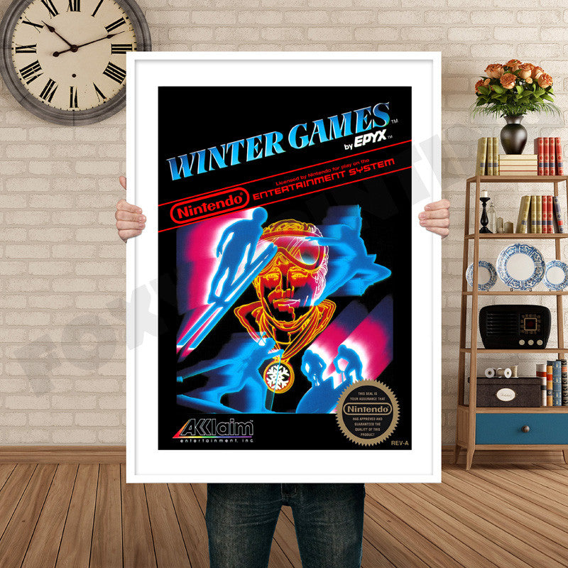 Winter Games Retro GAME INSPIRED THEME Nintendo NES Gaming A4 A3 A2 Or A1 Poster Art 632