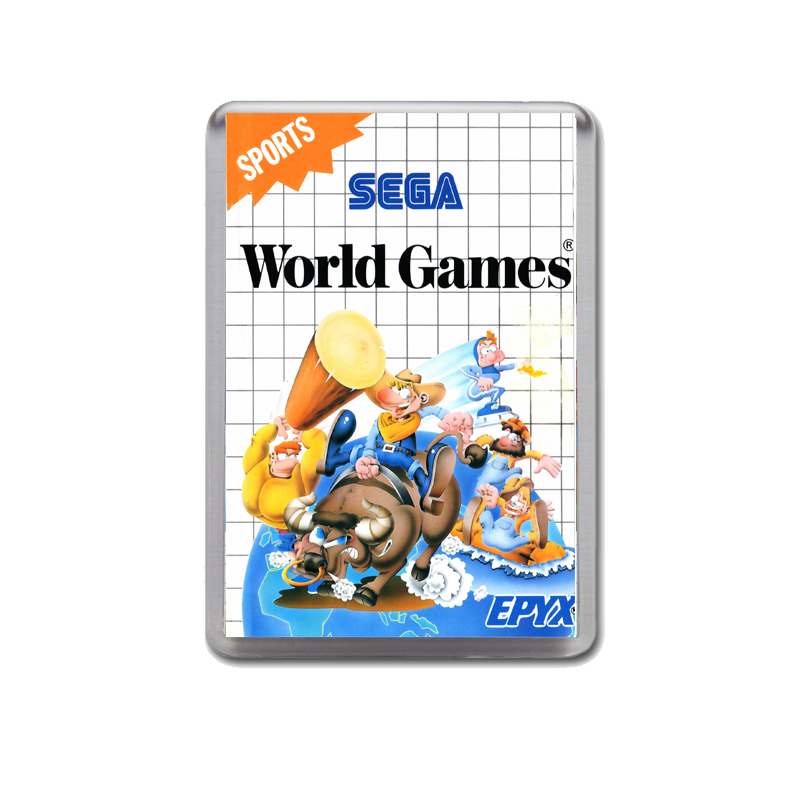 World Games Sega Master System Game Inspired Fridge Magnet