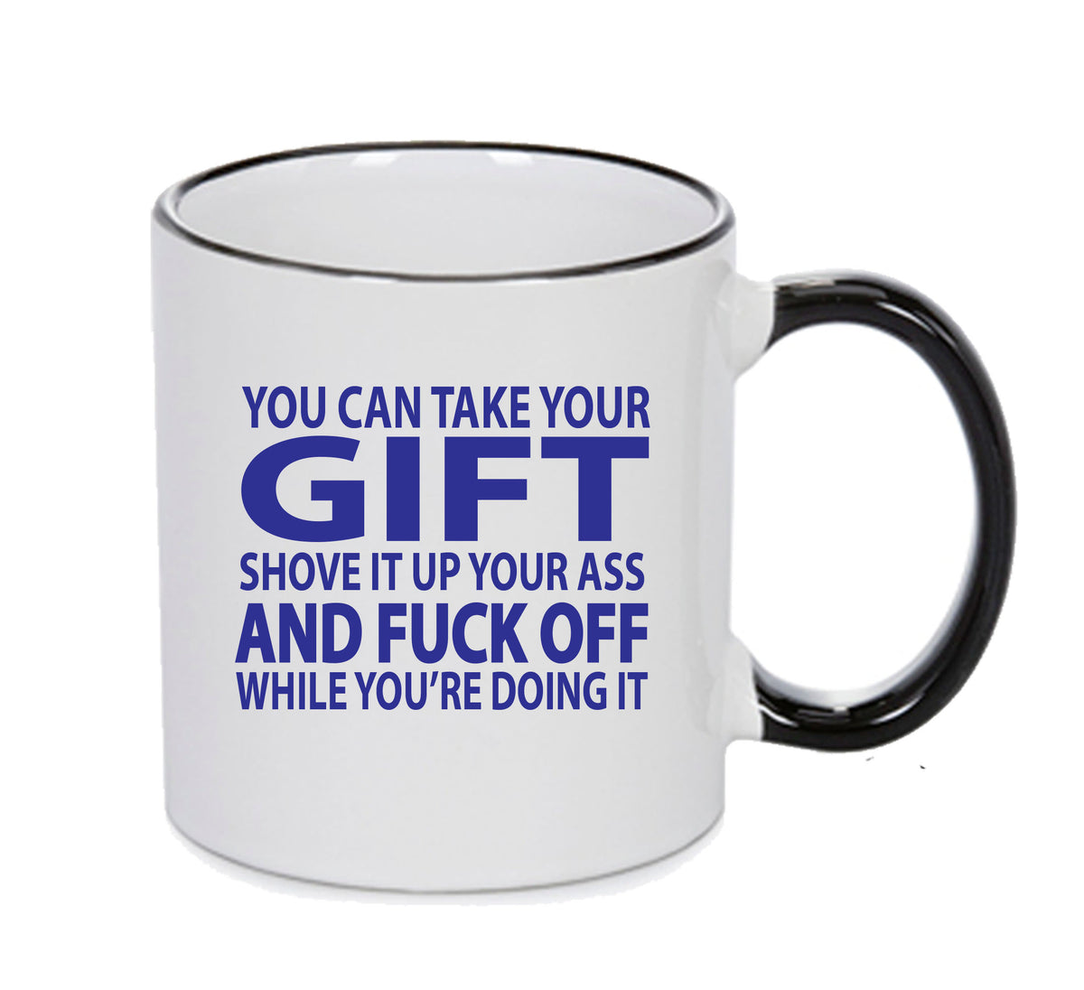 YOU CAN TAKE YOUR AND SHOVE IT UP YOUR ARSE Funny Mug Adult Mug Office Mug β printed mug product image 1