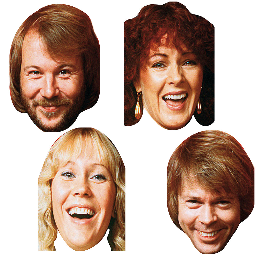 Abba Face Masks Pack Celebrity Face Mask Fancy Dress Cardboard Costume Mask – Abba Face Masks Pack Face Mask