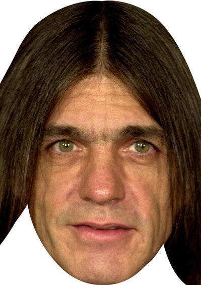Acdc Malcolm Young Celebrity Face Mask Fancy Dress Cardboard Costume Mask
