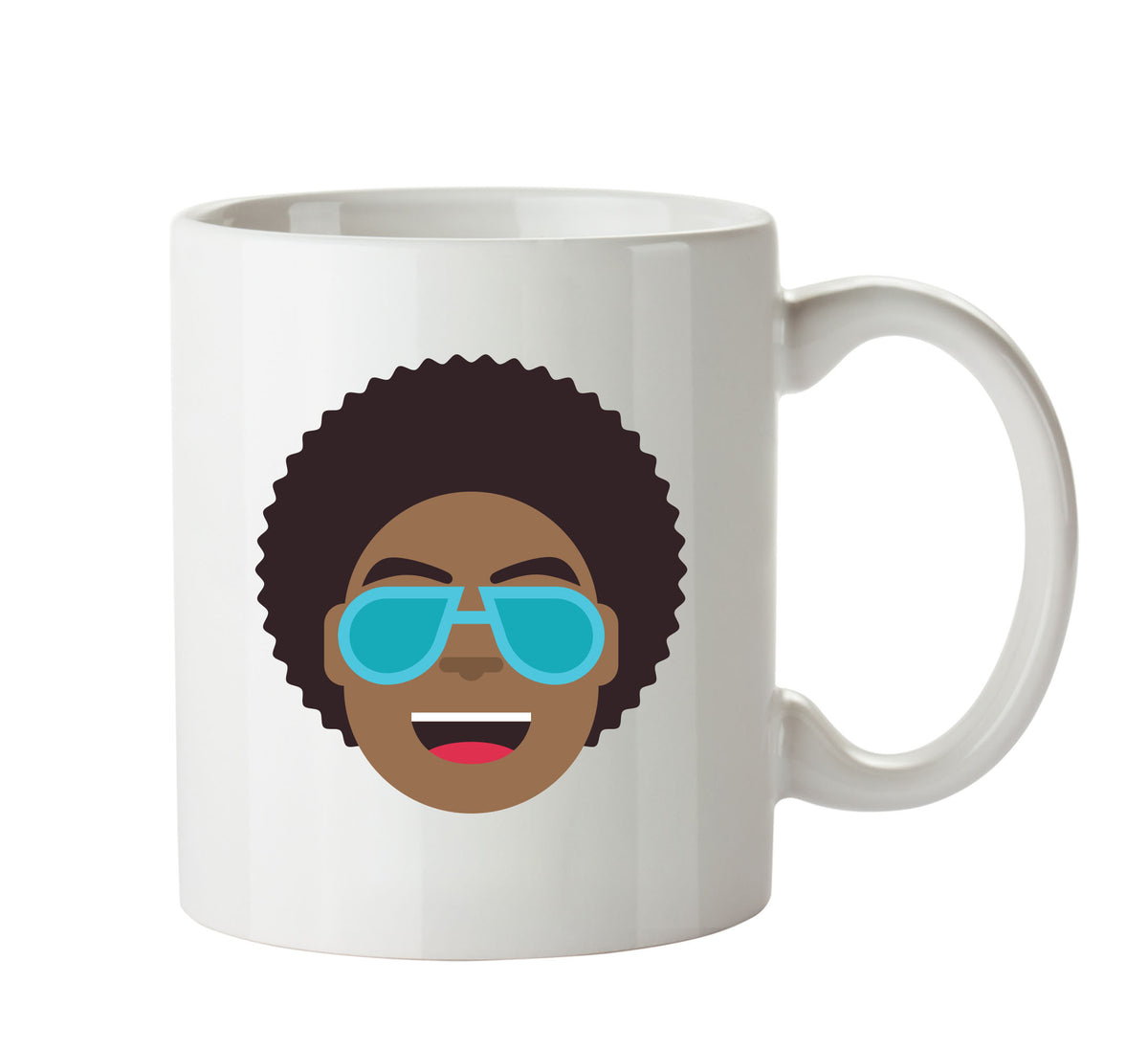 Afro Blue Shades Cartoon Mug Adult Mug Office Mug – printed mug product image 1