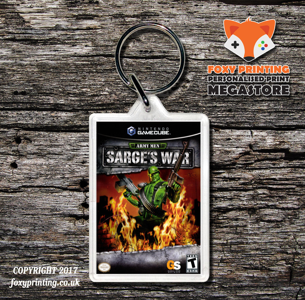 Army Man Sarges War Gamecube Game Inspired Retro Gaming Keyring