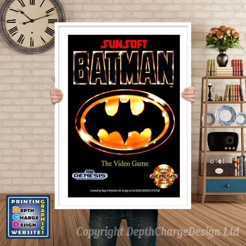 Batman - Sega Megadrive Inspired Retro Gaming Poster A4 A3 A2 Or A1
