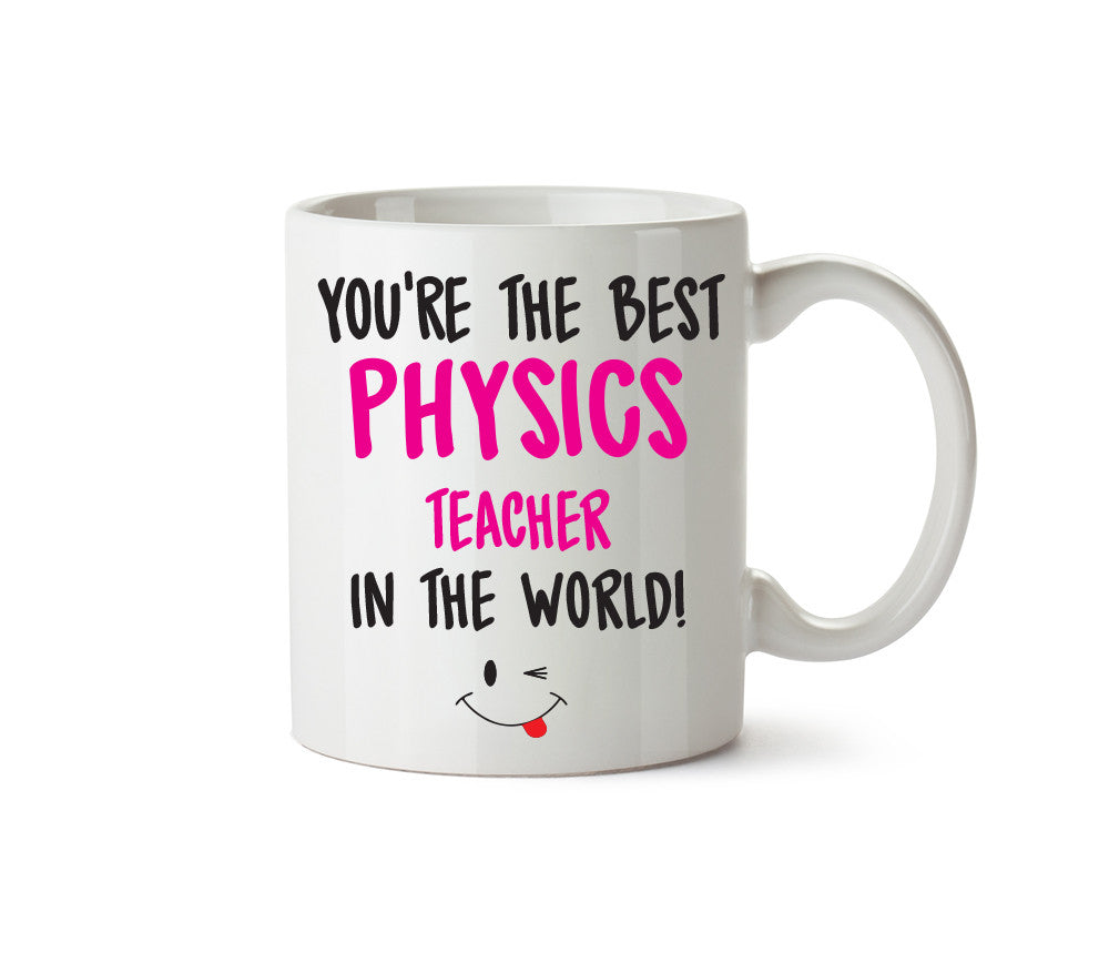 Best PHYSICS Teacher FEMALE Printed Mug – printed mug product image 1