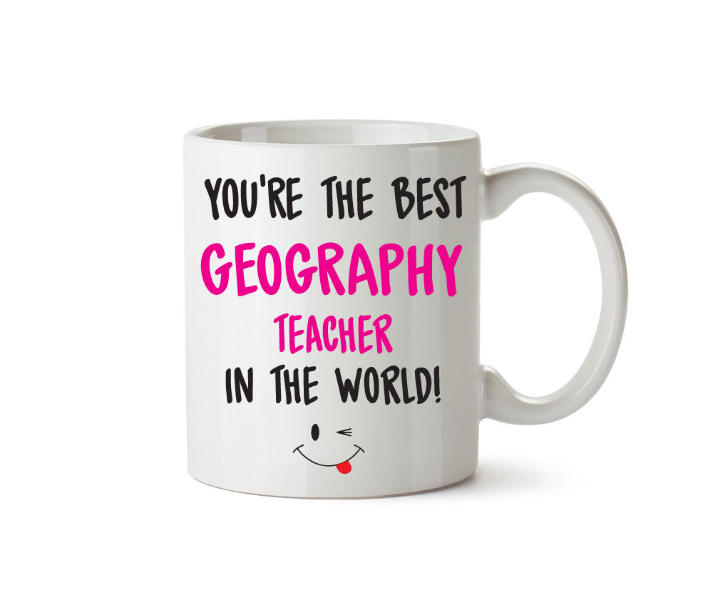 Best GEOGRAPHY Teacher FEMALE Printed Mug – printed mug product image 1