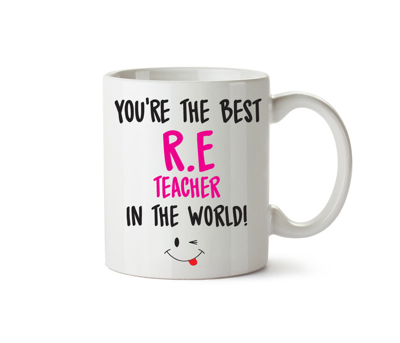 Best R.E Teacher FEMALE Printed Mug