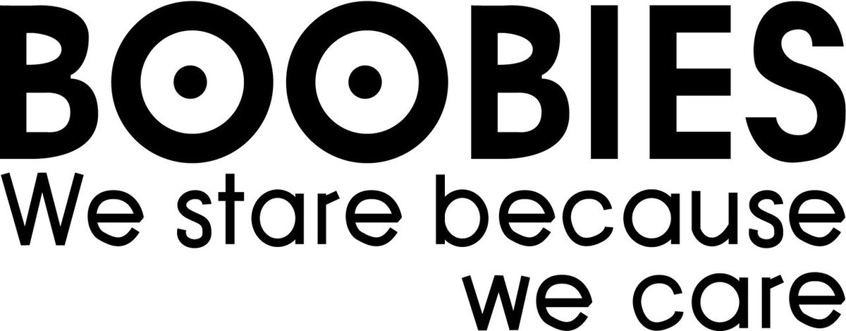 Boobies Bumper Sticker Novelty Vinyl Car Sticker