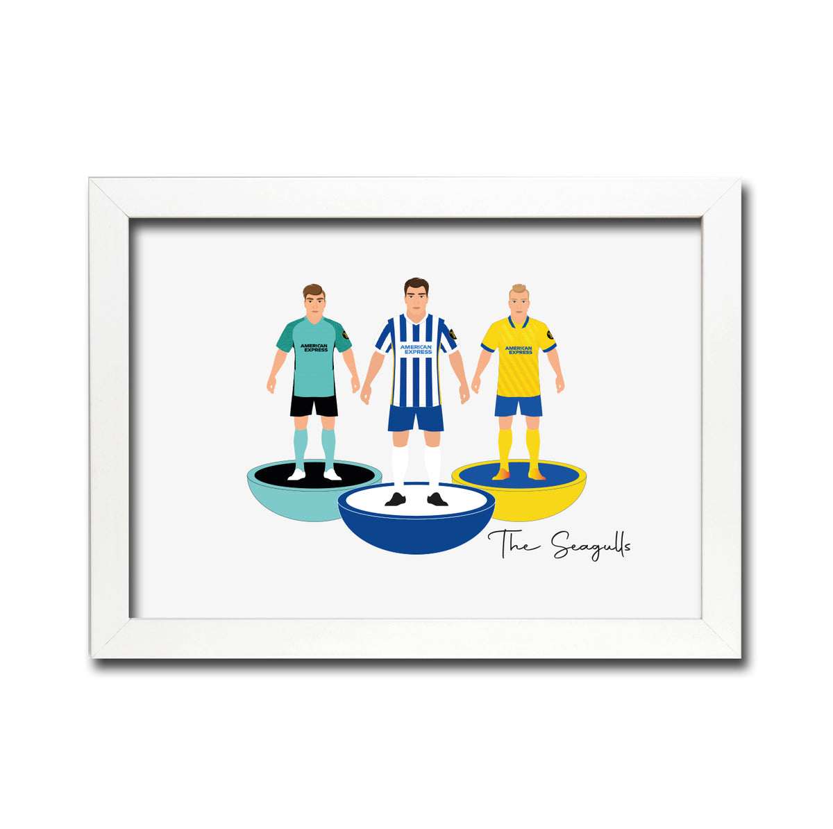 Brighton Football Club gift - Tiny Men Big Balls Poster