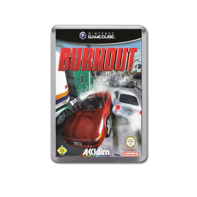 Burn Out Eu Style Inspired Game Gamecube Retro Video Gaming Magnet