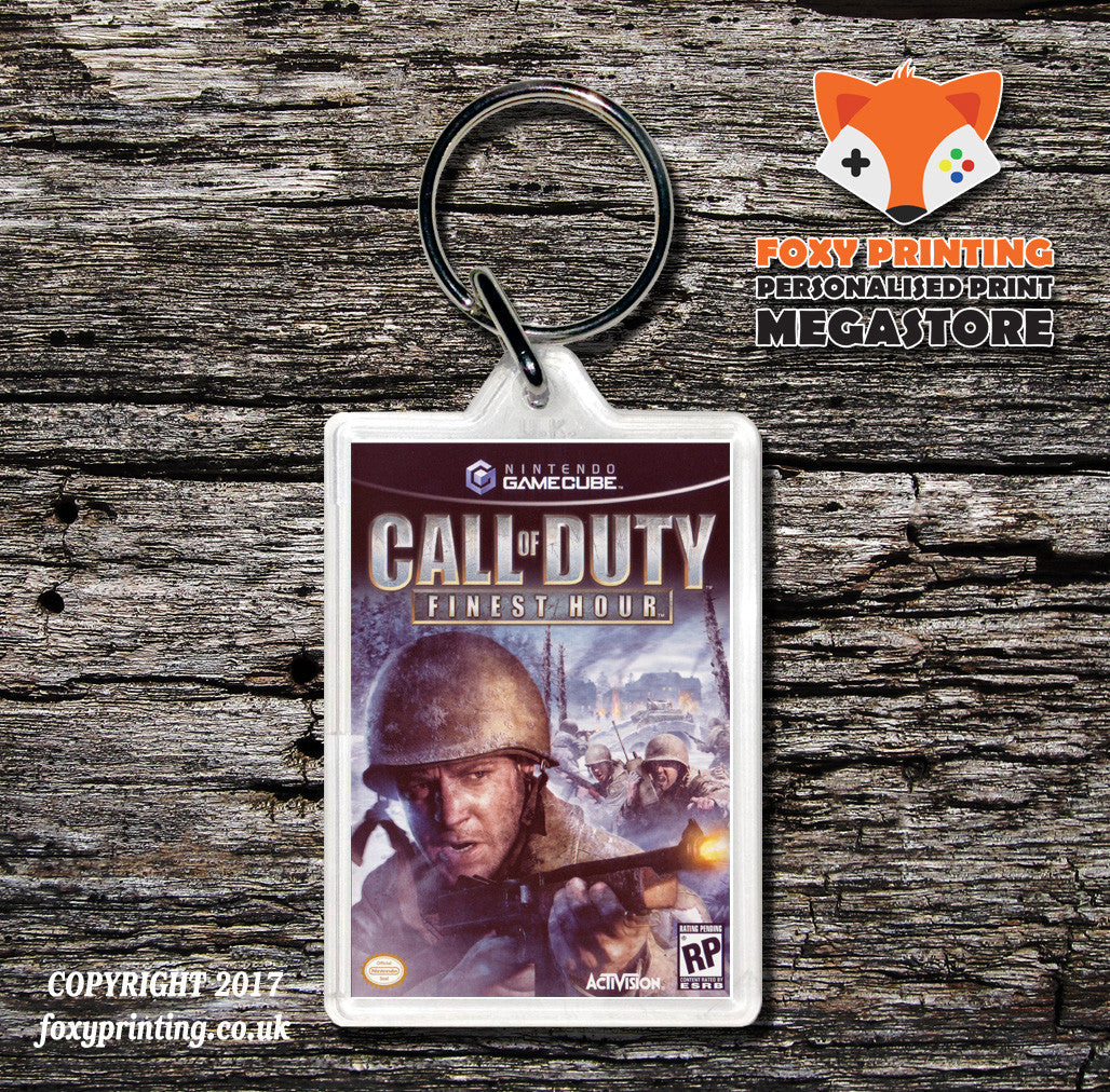 Call Of Duty Finest Hour Gamecube Game Inspired Retro Gaming Keyring