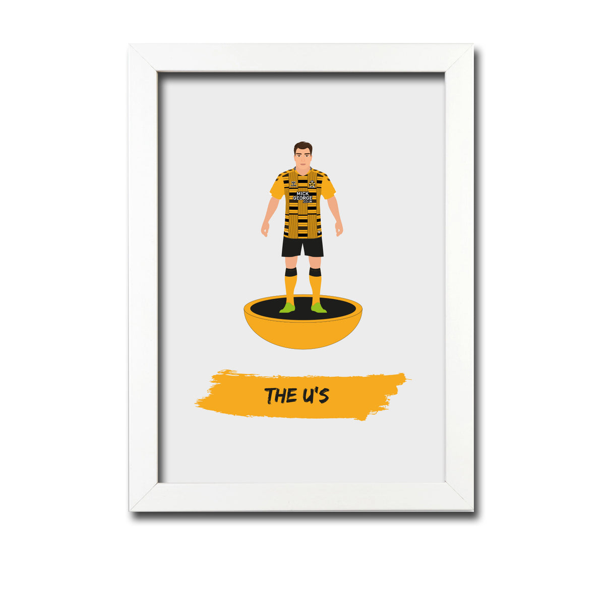 Cambridge Football Club gift - The U's - Tiny Men Big Balls Poster