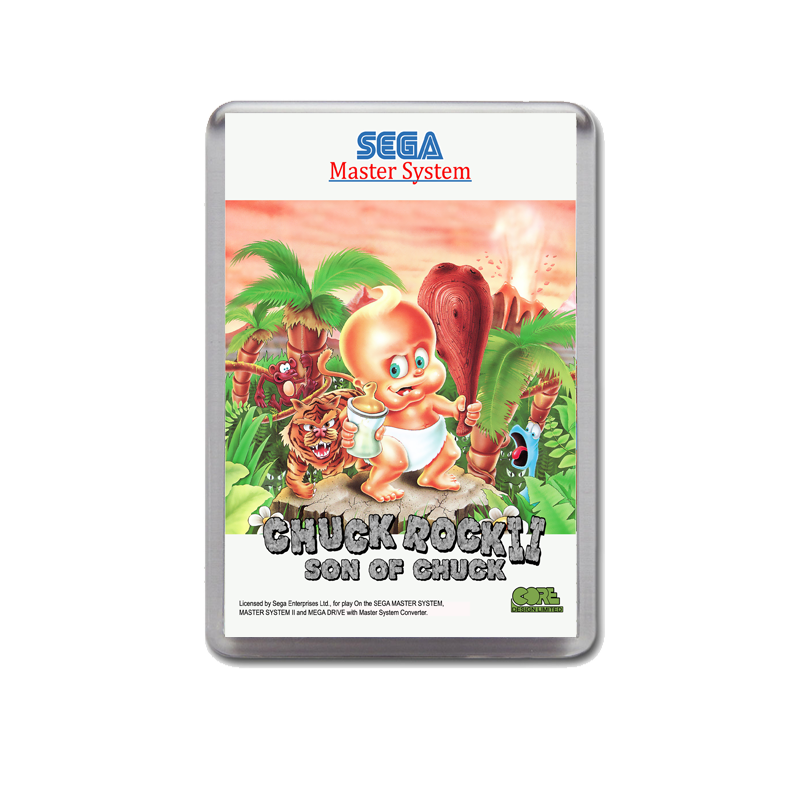 Chuck Rock 2 Sega Master System Game Inspired Fridge Magnet