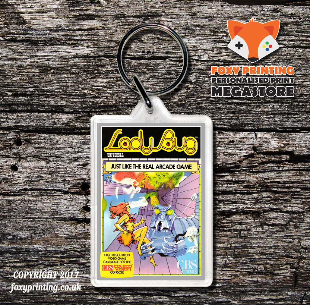 Coleco Ladybug Gb - Game Inspired Retro Gaming Keyring