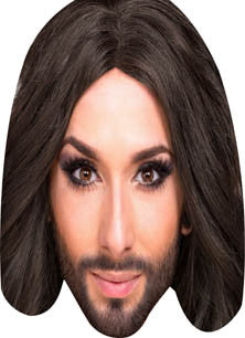 Conchita Wurst Face Mask – Fancy Dress Cardboard Costume Mask – Conchita Wurst Face Mask