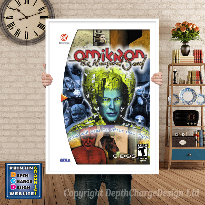 Omikron 4 - Sega Dreamcast Inspired Retro Gaming Poster A4 A3 A2 Or A1