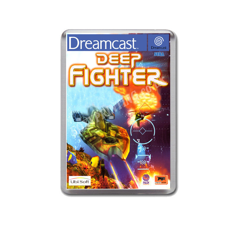 Deep Fighter Eu Sega Dreamcast Style Inspired Retro Game Magnet