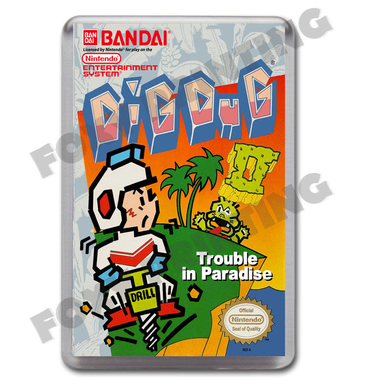 Digdug2 Retro Nintendo NES Game Inspired Fridge Magnet 196