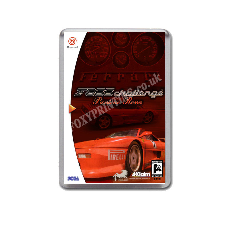 F355 Challenge Sega Dreamcast Style Inspired Retro Game Magnet