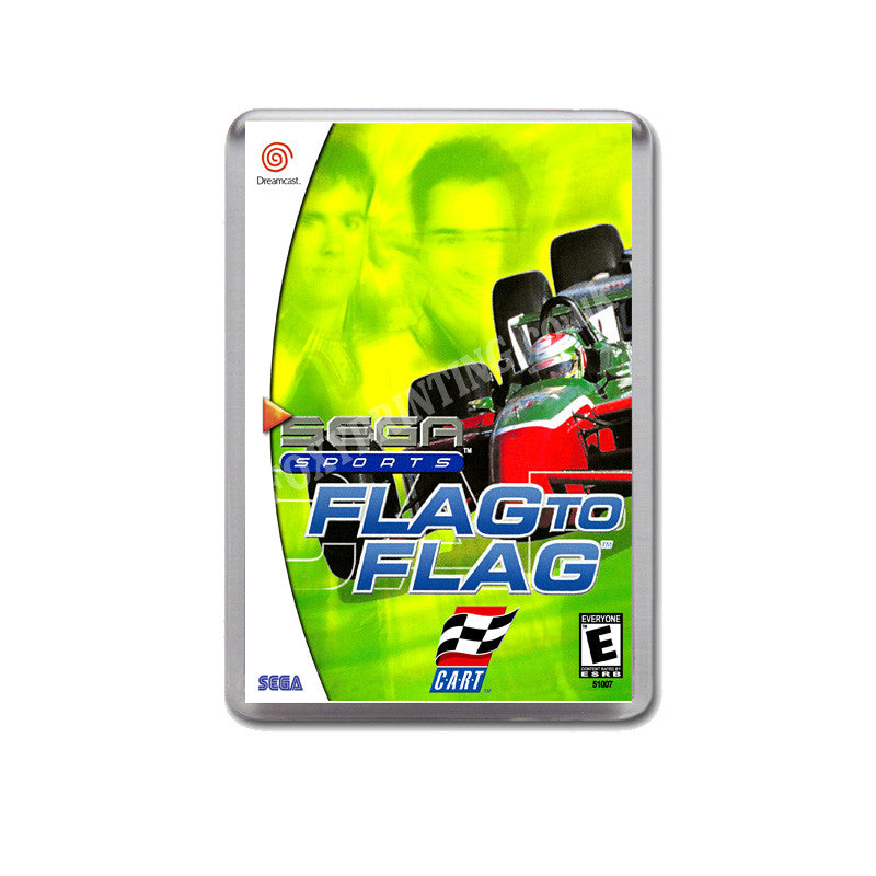 Flag To Flag 2 Sega Dreamcast Style Inspired Retro Game Magnet