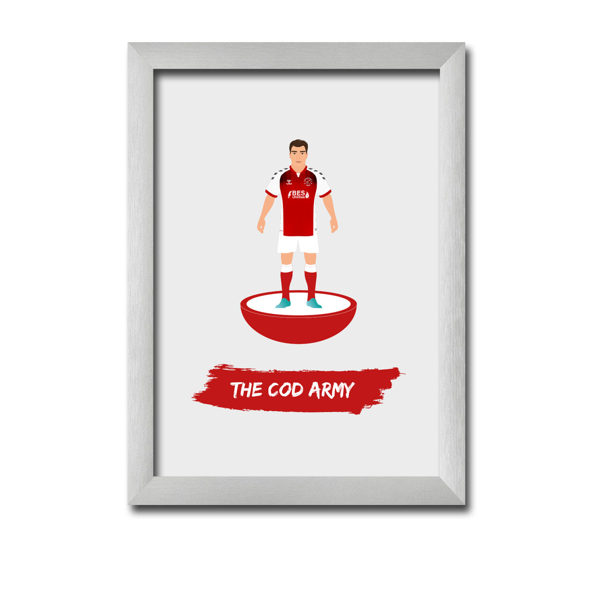 Fleetwood Town Football Club gift - The Cod Army- Tiny Men Big Balls Poster