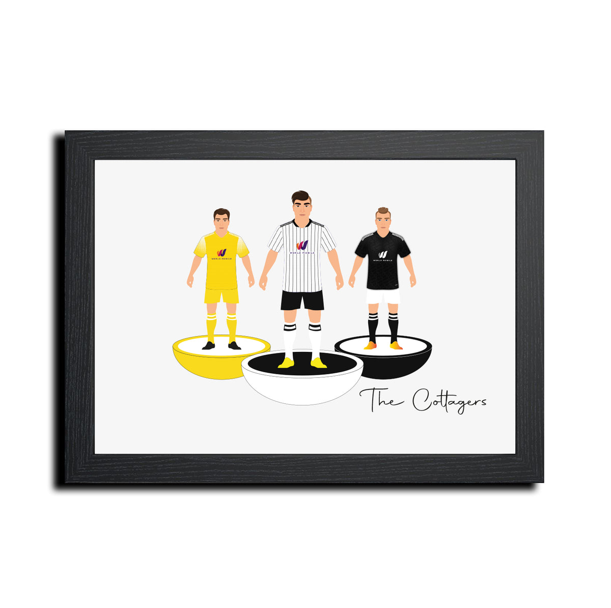 Fulham Football Club gift - Tiny Men Big Balls Poster