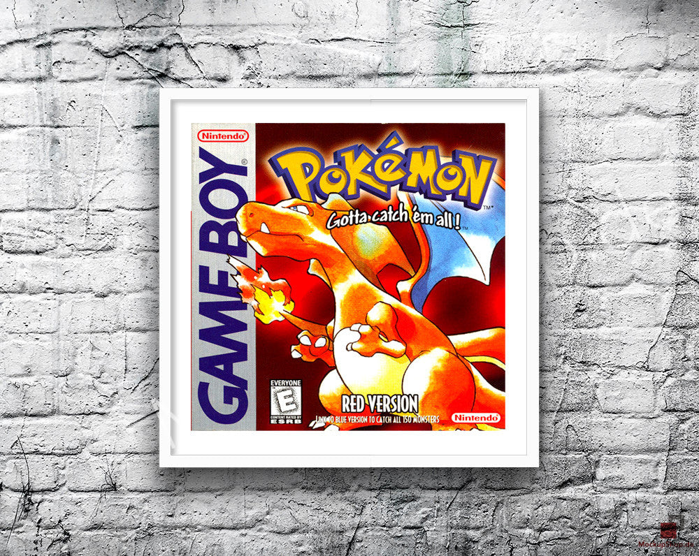 Pokemon Red Game Style Inspired Retro Gaming Poster A2 A3 Or A4 – Pokemon Red Game Style Inspired Retro Gaming Poster