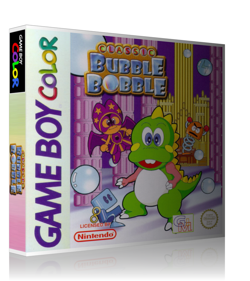 Gameboy Color Classic Bubble Bobble Game Cover To Fit A UGC Style Replacement Game Case β Gameboy Color Case product image 1