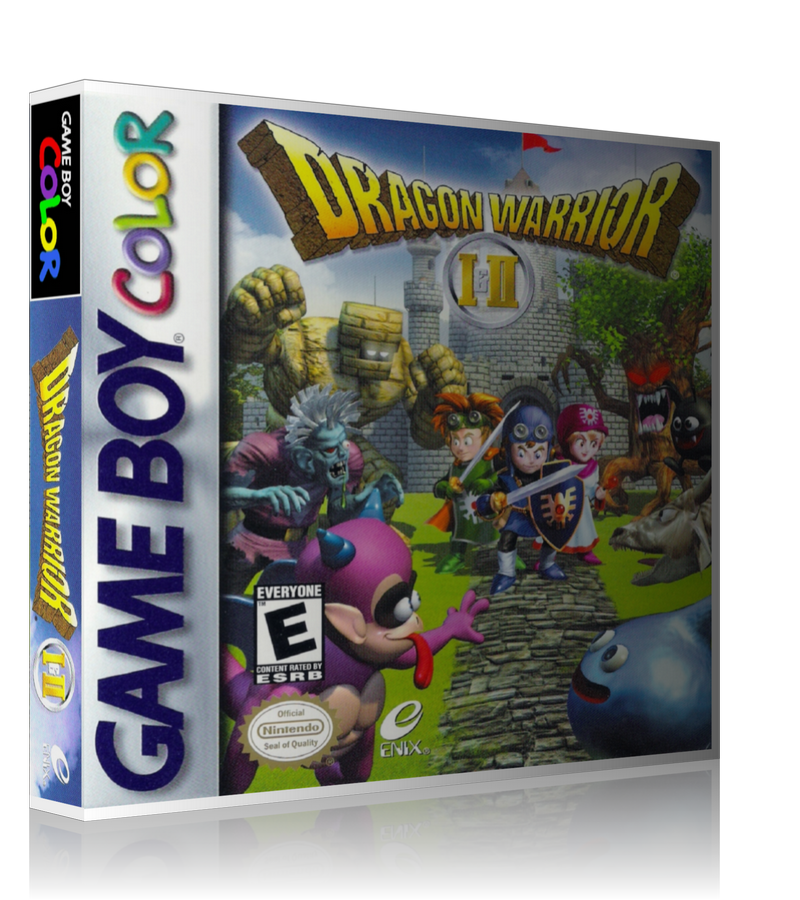 Gameboy Color Dragon Warrior 1 And 2 Game Cover To Fit A UGC Style Replacement Game Case – Gameboy Color Case product image 1